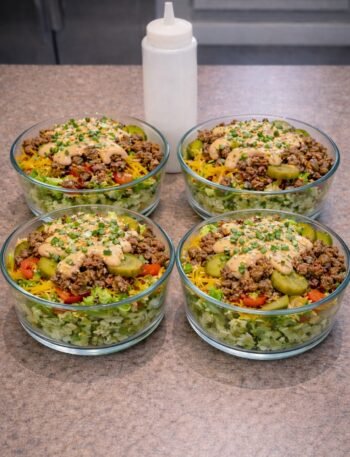 Big Mac Cheese Protein Bowls